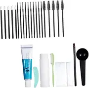 Minkissy Professional Eyebrow Tint Kit Cream Brow Dye Brow Gel Soap Brush Combing Gel Colorless Easy to Style Eyebrows