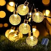 Clearhill Solar String Lights Outdoor,39.4ft/100LED Waterproof Solar Garden Lights, 8 Modes for Garden Patio Yard Home Christmas Parties Wedding (WarmWhite, 12M)