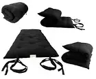 Traditional Floor Futon Mattresses, Portable cotton Pads, Mats 3x27x80 Black