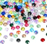 3mm Round Rhinestones Flat Back Resin 14-Facet Cut Brilliant Gems 36000 Pcs Gems