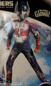 Transformers Dark of the Moon Size Small 6 Optimus Prime Costume New this Glows