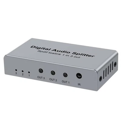 Digital Optical Splitter,SPDIF TOSLINK Digital Optical Audio Splitter 1 in6775