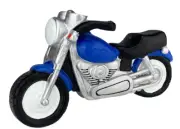 Multipet Latex Motorcycle 7" Dog Toy Fun Squeaky Classic Motor Cycle Bike Blue