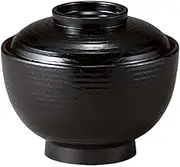 J-kitchens Eel Heavy Box, TA5 Size Flat Suji Rice Bowl, Aku Tochiuchi, Heat Resistant, Dishwasher Safe, ABS Resin, 5.9 x 5.9 x 4.9 inches (15 x 15 x 12.5 cm), Made in Japan