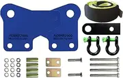 5T Recovery Tow Points Kit Blue + 5T Recovery Hitch Receiver + 2 x D Ring Bow Shackle 4.75T + 10T Tree Trunk Protector for Toyota Hilux KUN26 GGN25 08/2005-2015