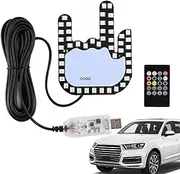 Car Gesture Light with Remote | Finger Gesture Light with Remote | Rear Window Sign, Funny Finger, Vehicle Accessories for Automotive Truck