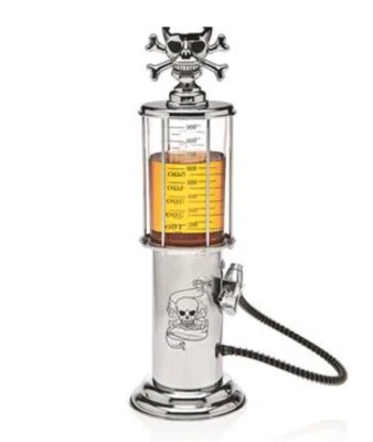 Skull And Crossbones Vintage Gas Pump Drink Dispenser