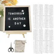 Felt Letter Board, Small Letter Board, Wooden Frame Felt Bulletin 9.84X9.84Inch Rustic Billboard for School Classroom Event Display Celebration Birthday Cafe Nursery Halloween Christmas