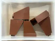 LEGO Parts - Reddish Brown Slope 65 2 x 1 x 2 - No 60481 - QTY 5