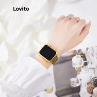 在飛比找蝦皮商城優惠-Lovito 休閒普通磁力錶帶 LED 燈多功能電子手錶 L