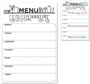Magnetic Meal Planner for Fridge A4 Weekly Food Planner Board Family Magnet Dry Erase Meal Prep Whiteboard Menu Planning List Wipe Board Refrigerator Menu Board for Kitchen Office