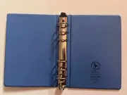 3 -6 Rings Mini Binders for 4" x 6.5" Stamp Dealer Sales Pages/ 1 Brown/ 2 Blue.