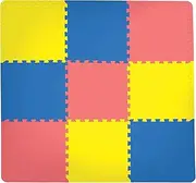 WallPops Multicolor Puzzle Interlocking Floor Tiles, FPF6122