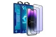 2X Anti Blue For Apple iPhone 14 Tempered Glass Screen Protector Film