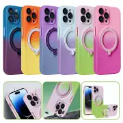 For iPhone 16Pro Max 15 14 13 12 11 Gradient Kickstand MagSafe Hybrid Phoen Case
