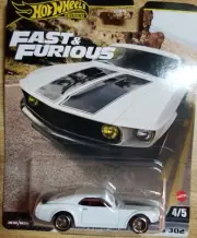 Hot Wheels Fast & Furious 1969 Ford Mustang Boss 302 White Diecast 1:64 NIB