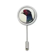 Pheasant Head Stick Pin Tie Pin Badge With Protector Ideal Birthday Gift C233