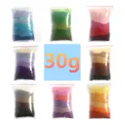 30g Gradient Wool Felt Fiber Roving Needle DIY Spinning Needlework Sewing Craft