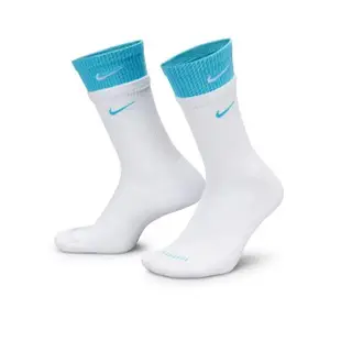 【NIKE 耐吉】襪子 中筒襪 運動襪 1雙組 U NK ED PLS CSH CRW 1P 144 DBL 白藍 DD2795-103