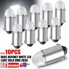 NEW BA9S BAYONET WHITE LED LIGHT BULB SMD 2835 PARKER CAR GLOBE INTERIOR LED 12V