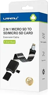 LANMU 2 in 1 Micro SD to SD/Micro SD Card Extension Cable Extender Adapter Compatible with Ender 3/Pro/3 V2,Ender 5/Pro/Plus, CR-10S and More 3D Printers(5.9in/15cm)