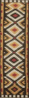 Reversible Kilim Kelim Runner Rug Handwoven Tribal Hallway Carpets 3x13 ft