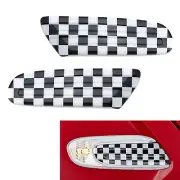 Black Checkerboard Style Side Marker Lamp Scuttle Insert For MINI F55 F56 F57 (for: Mini)