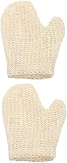 Lightweight Portable Bath Set Pcs Sisal Gloves for Soft Skin Scrubbing Household Cleaning