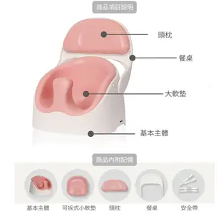 【台灣獨家代理】JellyMom韓國製多功能組合式幫寶椅+皇冠靠枕 嬰兒坐椅 嬰兒餐椅 幫寶椅/寶寶用餐椅