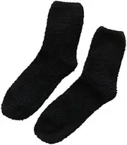 [pants & sox] Fluffy Winter 6 Pack Sleeping Bed Socks Thick Unisex Black