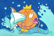 Pokemon Magikarp drawing 6x9 in