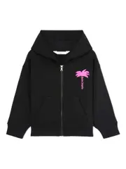 [Palm Angels Kids] printed hoodie 8 Black