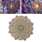 Multi Color Mandala Yoga Room Night Light LED, Wall Decor for Living Room, 30cm