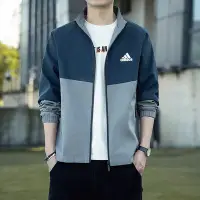 在飛比找Yahoo!奇摩拍賣優惠-Adidas 阿迪達斯 愛迪達春款立領風衣 男士風衣外套 休