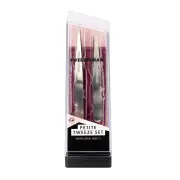 Tweezerman Studio Petite Tweezer Set Pink