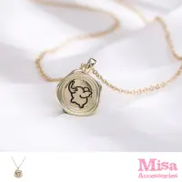 在飛比找momo購物網優惠-【MISA】韓國設計可愛小象火蠟封印造型復古項鍊(復古項鍊 