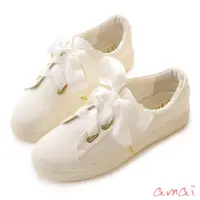 在飛比找momo購物網優惠-【amai】緞帶厚底休閒鞋 小白鞋 運動鞋 懶人鞋 厚底鞋 