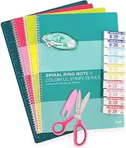 Plus Cutter Mat, A4, Children's Scissors, Eraser, 3 Notebooks, Tape Glue (Trial Edition), Stationery 5 Piece Set