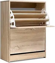 Belesyau Australia Shoe Cabinet - 24 Pairs Organiser - Oak - 63x29x86cm - Entryway - Contemporary Style