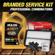 Oil Air Fuel Filter + 5L APX10W40 Oil Service Kit for Toyota Corolla AE101 1.6L