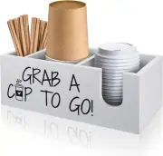 Coffee Station Organizer Rustic Disposable Coffee Cup Holder Coffee Bar Organize