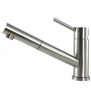 Oskar - Stainless Steel Kitchen Mixer Tap - Brushed - with Pull-Out