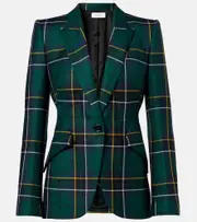 [McQueen] McQueen Plaid wool blazer AU 6 multicoloured