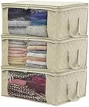 JSEIAJB Folding Storage Bag Large Capacity Non-Woven Quilt Storage Box Wardrobe Storage Bag