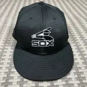 New Era Chicago White Sox MLB Black Hat Sz 8 New