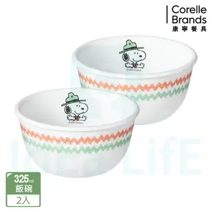 【康寧 Corelle】SNOOPY史努比 露營趣-2件式餐碗組-B03