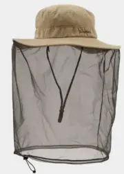 Simms Bugstopper Net Sombrero Cork 50UPF NEW Lightweight Travel Sun Bug Hat