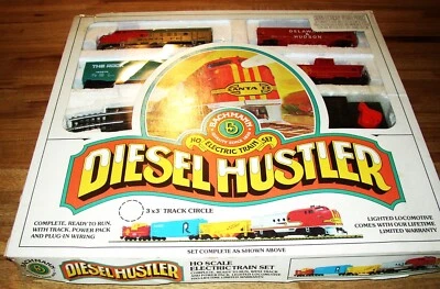 Bachmann Diesel Hustler HO Scale Electric Train Set model #00021 AT & SF F9 Loco