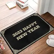 Welcome Door Mats for Outside Entry 2023 Happy New Year Doormat Doormat Funny Absorbent Door Mat Indoor (Color : Colour, Size : 50X80CM)