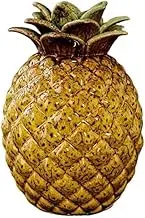 Decorative Pineapple Ceramic Tea Canister With Sealed Lid Creative Home Storage Cabinet Ornament Container(Multi-colored)